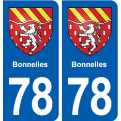78 Bonnelles blason autocollant plaque stickers ville