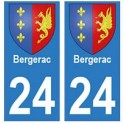 24 Dordogne autocollant plaque blason armoiries stickers département