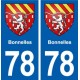 78 Bonnelles blason autocollant plaque stickers ville