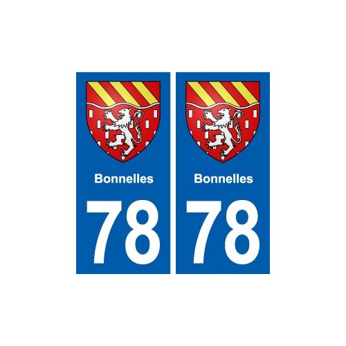 78 Bonnelles blason autocollant plaque stickers ville