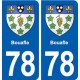 78 Bouafle blason autocollant plaque stickers ville