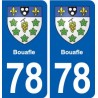 78 Bouafle blason autocollant plaque stickers ville