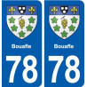 78 Bouafle blason autocollant plaque stickers ville
