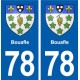 78 Bouafle blason autocollant plaque stickers ville