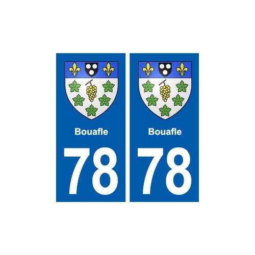 78 Bouafle blason autocollant plaque stickers ville