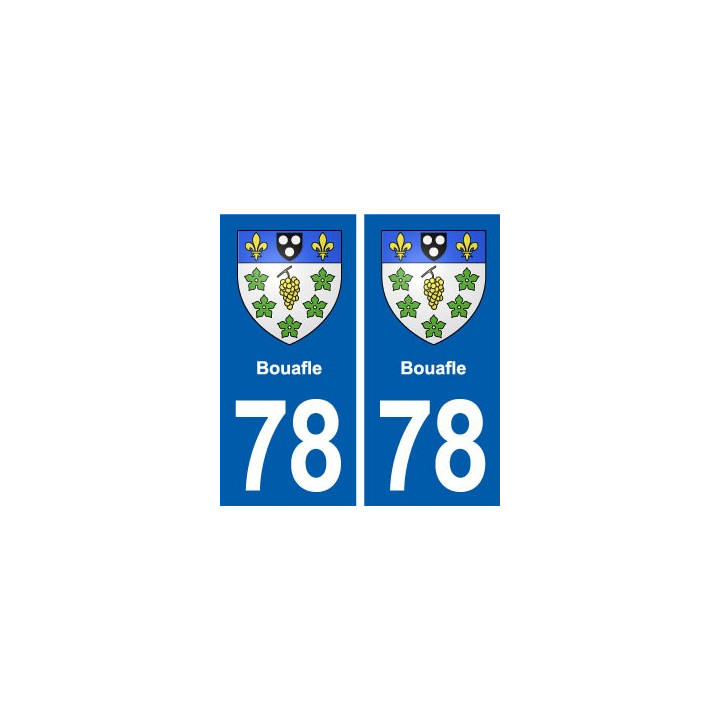 78 Bouafle blason autocollant plaque stickers ville