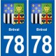 78 Bréval blason autocollant plaque stickers ville