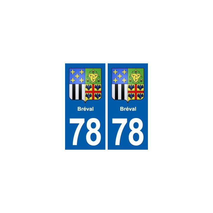 78 Bréval blason autocollant plaque stickers ville