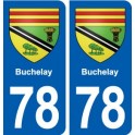 78 Buchelay blason autocollant plaque stickers ville