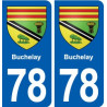78 Buchelay blason autocollant plaque stickers ville