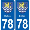 78 Bullion blason autocollant plaque stickers ville