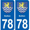 78 Bullion blason autocollant plaque stickers ville
