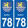 78 Bullion blason autocollant plaque stickers ville