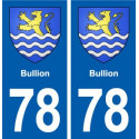 78 Bullion blason autocollant plaque stickers ville