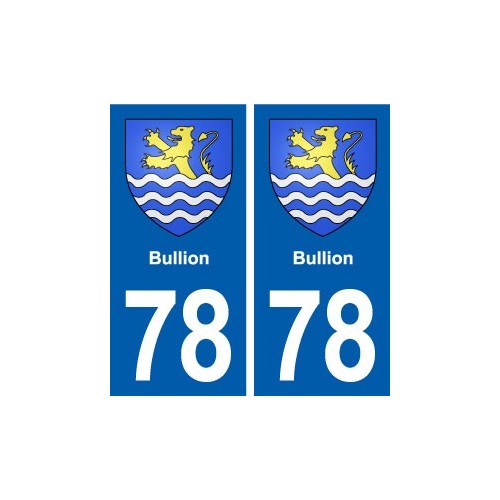 78 Bullion blason autocollant plaque stickers ville