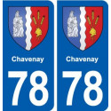 78 Chavenay blason autocollant plaque stickers ville