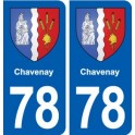 78 Chavenay blason autocollant plaque stickers ville