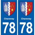 78 Chavenay blason autocollant plaque stickers ville