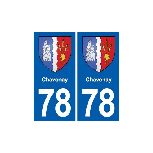 78 Chavenay blason autocollant plaque stickers ville