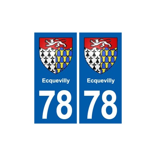78 Ecquevilly blason autocollant plaque stickers ville