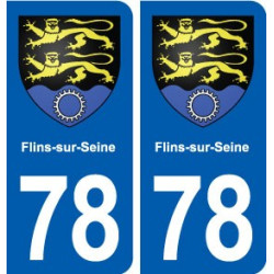 78 Flins-sur-Seine blason autocollant plaque stickers ville