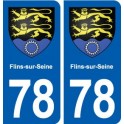 78 Flins-sur-Seine blason autocollant plaque stickers ville