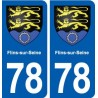 78 Flins-sur-Seine blason autocollant plaque stickers ville