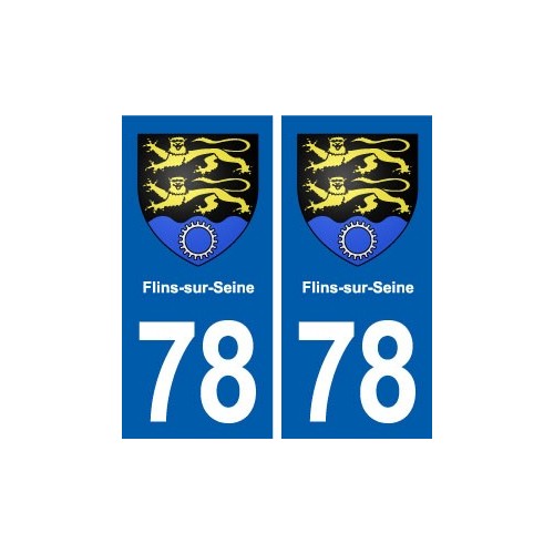 78 Flins-sur-Seine blason autocollant plaque stickers ville