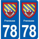 78 Freneuse  blason autocollant plaque stickers ville