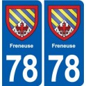 78 Freneuse  blason autocollant plaque stickers ville
