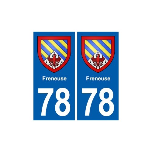 78 Freneuse  blason autocollant plaque stickers ville
