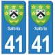 41 Salbris autocollant plaque blason armoiries stickers département ville