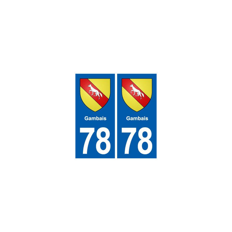 78 Gambais blason autocollant plaque stickers ville