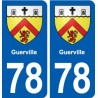 78 Guerville blason autocollant plaque stickers ville