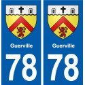 78 Guerville blason autocollant plaque stickers ville