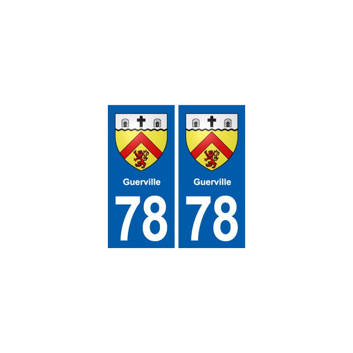 78 Guerville blason autocollant plaque stickers ville