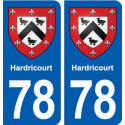 78 Hardricourt blason autocollant plaque stickers ville