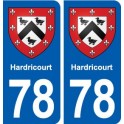 78 Hardricourt blason autocollant plaque stickers ville
