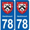 78 Hardricourt blason autocollant plaque stickers ville