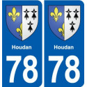 78 Houdan blason autocollant plaque stickers ville