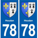 78 Houdan blason autocollant plaque stickers ville