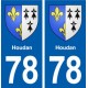 78 Houdan blason autocollant plaque stickers ville