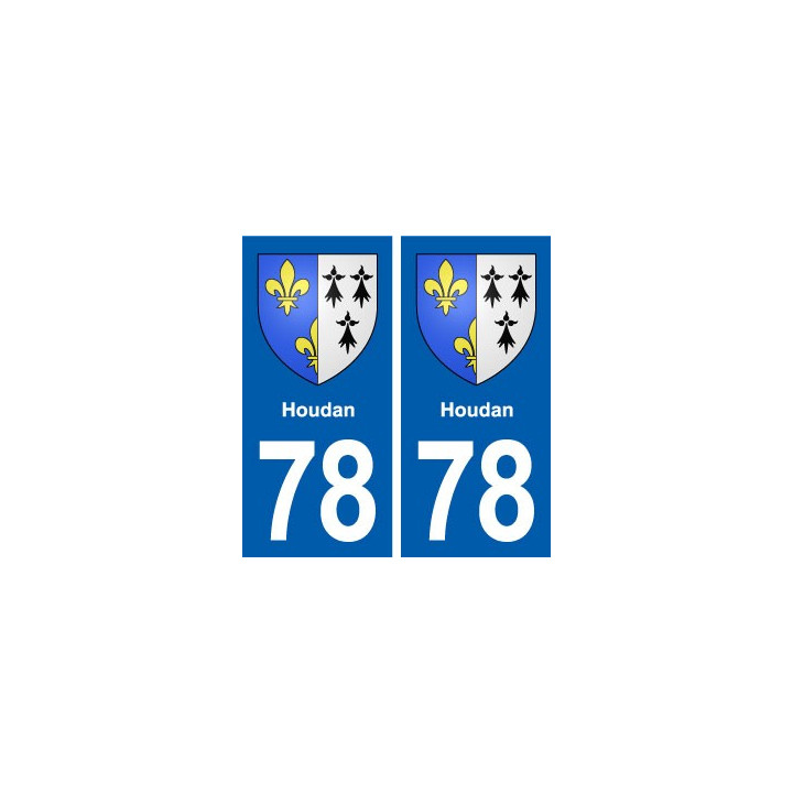 78 Houdan blason autocollant plaque stickers ville