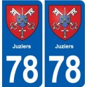78 Juziers blason autocollant plaque stickers ville