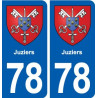 78 Juziers blason autocollant plaque stickers ville