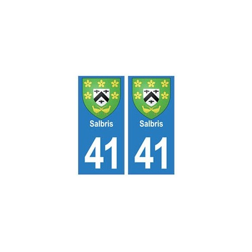 41 Salbris autocollant plaque blason armoiries stickers département ville