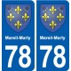 78 Mareil-Marly blason autocollant plaque stickers ville