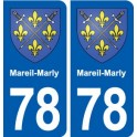 78 Mareil-Marly blason autocollant plaque stickers ville