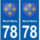 78 Mareil-Marly blason autocollant plaque stickers ville