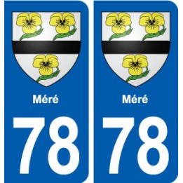 78 Méré blason autocollant plaque stickers ville